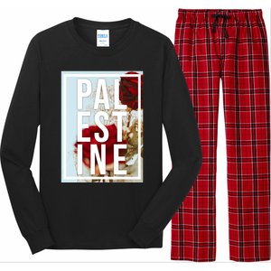 Palestine Free Palestine Free Gaza Palestine Flag Arabic Design Long Sleeve Pajama Set