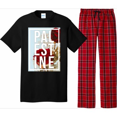 Palestine Free Palestine Free Gaza Palestine Flag Arabic Design Pajama Set