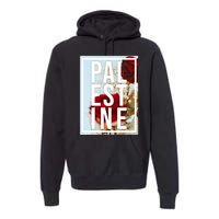 Palestine Free Palestine Free Gaza Palestine Flag Arabic Design Premium Hoodie