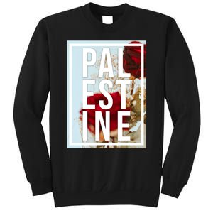 Palestine Free Palestine Free Gaza Palestine Flag Arabic Design Tall Sweatshirt