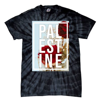 Palestine Free Palestine Free Gaza Palestine Flag Arabic Design Tie-Dye T-Shirt