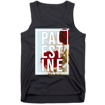 Palestine Free Palestine Free Gaza Palestine Flag Arabic Design Tank Top