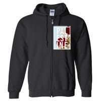 Palestine Free Palestine Free Gaza Palestine Flag Arabic Design Full Zip Hoodie