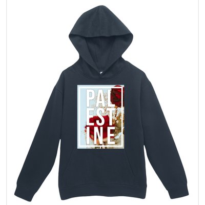 Palestine Free Palestine Free Gaza Palestine Flag Arabic Design Urban Pullover Hoodie