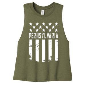 Pennsylvania Funny Women's Racerback Cropped Tank