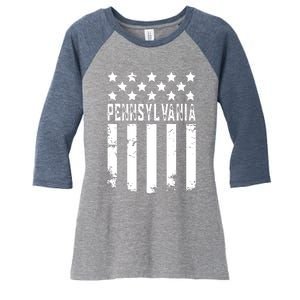 Pennsylvania Funny Women's Tri-Blend 3/4-Sleeve Raglan Shirt