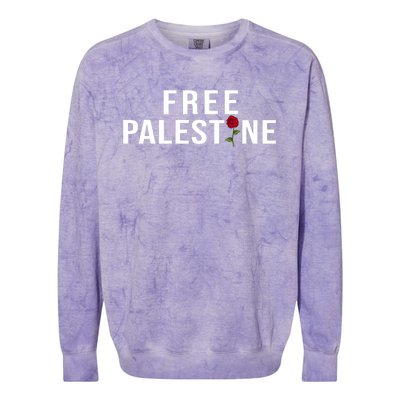 Palestine Free Palestine Free Gaza Palestine Colorblast Crewneck Sweatshirt