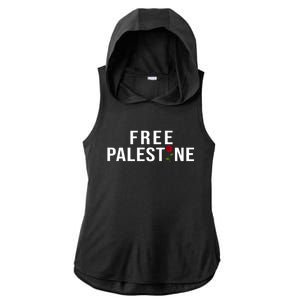 Palestine Free Palestine Free Gaza Palestine Ladies PosiCharge Tri-Blend Wicking Draft Hoodie Tank