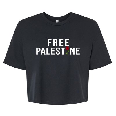 Palestine Free Palestine Free Gaza Palestine Bella+Canvas Jersey Crop Tee