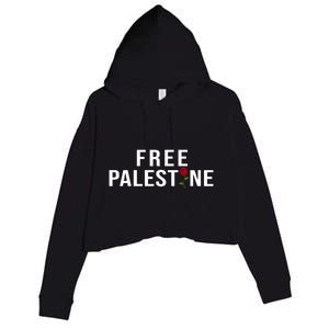 Palestine Free Palestine Free Gaza Palestine Crop Fleece Hoodie