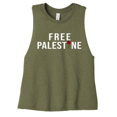 Palestine Free Palestine Free Gaza Palestine Women's Racerback Cropped Tank