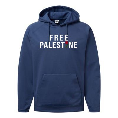 Palestine Free Palestine Free Gaza Palestine Performance Fleece Hoodie