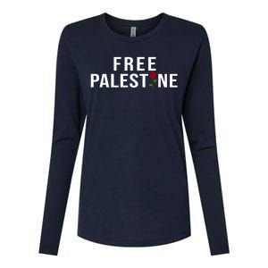 Palestine Free Palestine Free Gaza Palestine Womens Cotton Relaxed Long Sleeve T-Shirt