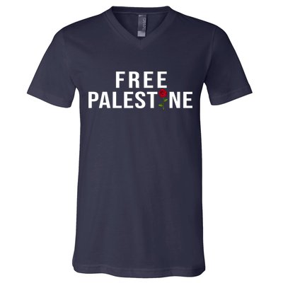 Palestine Free Palestine Free Gaza Palestine V-Neck T-Shirt