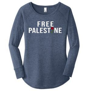 Palestine Free Palestine Free Gaza Palestine Women's Perfect Tri Tunic Long Sleeve Shirt