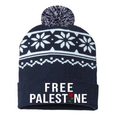 Palestine Free Palestine Free Gaza Palestine USA-Made Snowflake Beanie