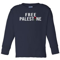 Palestine Free Palestine Free Gaza Palestine Toddler Long Sleeve Shirt