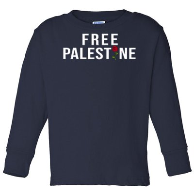 Palestine Free Palestine Free Gaza Palestine Toddler Long Sleeve Shirt