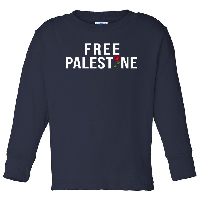 Palestine Free Palestine Free Gaza Palestine Toddler Long Sleeve Shirt