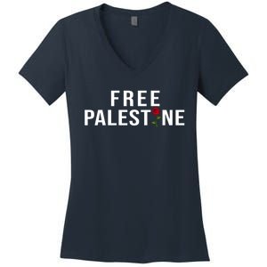 Palestine Free Palestine Free Gaza Palestine Women's V-Neck T-Shirt