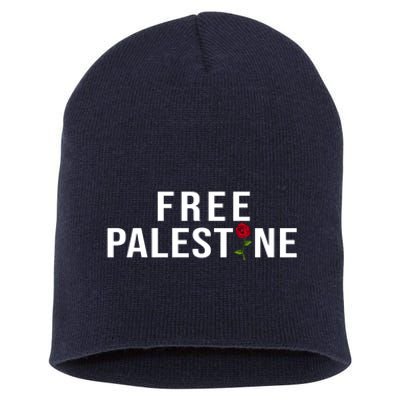 Palestine Free Palestine Free Gaza Palestine Short Acrylic Beanie