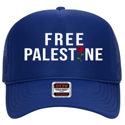 Palestine Free Palestine Free Gaza Palestine High Crown Mesh Back Trucker Hat