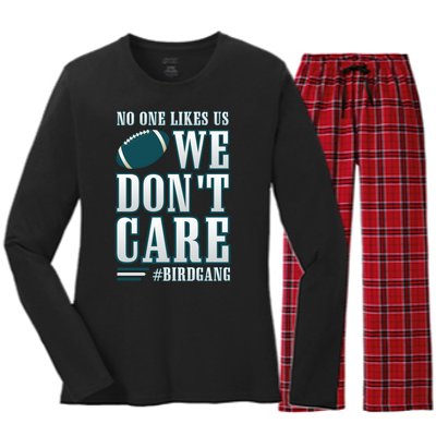 Philly Football Philadelphia Bird Gang Fly Eagles Fly Women's Long Sleeve Flannel Pajama Set 