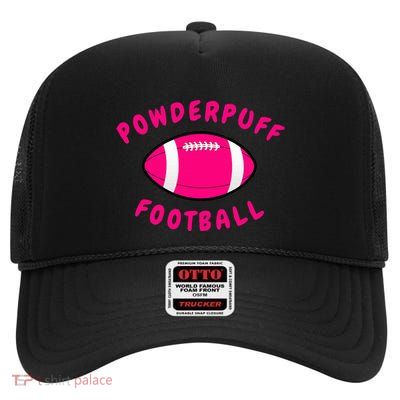 Powderpuff Football High Crown Mesh Back Trucker Hat