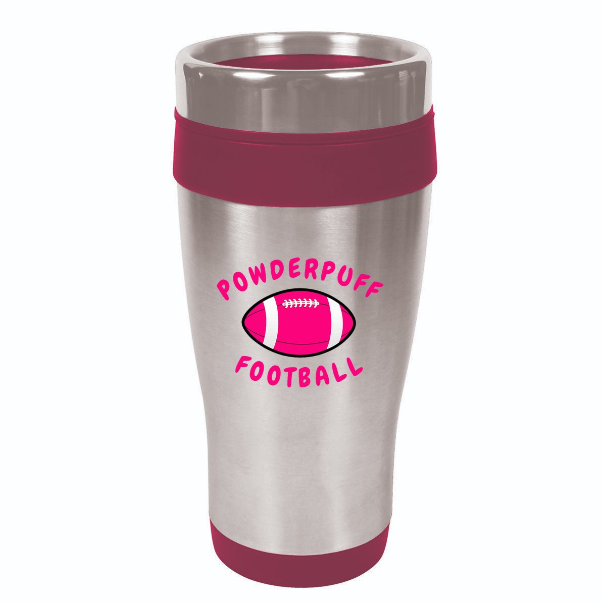 Powderpuff Football 16oz Travel Tumbler