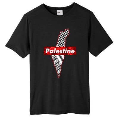 Palestine Free Palestine In Arabic Free Gaza Palestine Flag Vintage Tall Fusion ChromaSoft Performance T-Shirt