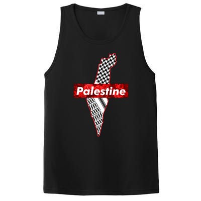 Palestine Free Palestine In Arabic Free Gaza Palestine Flag Vintage PosiCharge Competitor Tank