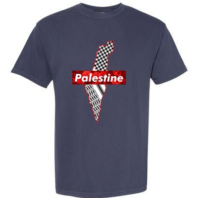 Palestine Free Palestine In Arabic Free Gaza Palestine Flag Vintage Garment-Dyed Heavyweight T-Shirt