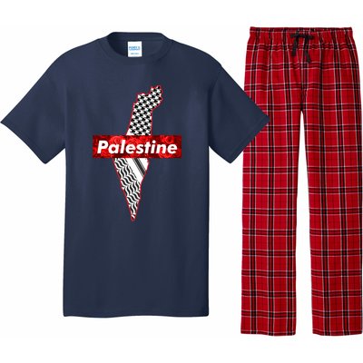 Palestine Free Palestine In Arabic Free Gaza Palestine Flag Vintage Pajama Set