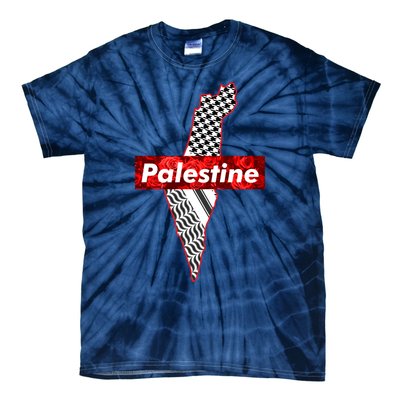 Palestine Free Palestine In Arabic Free Gaza Palestine Flag Vintage Tie-Dye T-Shirt