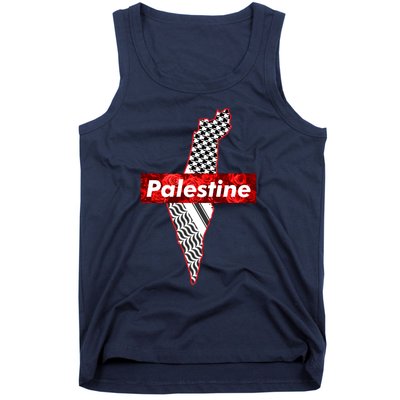 Palestine Free Palestine In Arabic Free Gaza Palestine Flag Vintage Tank Top