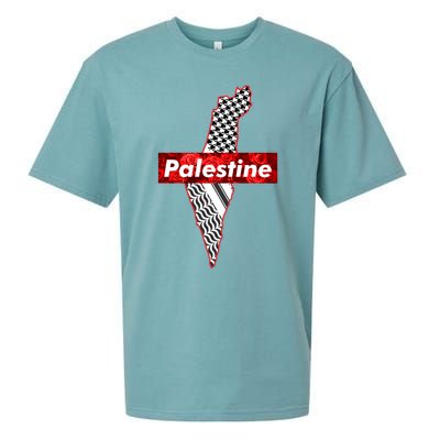 Palestine Free Palestine In Arabic Free Gaza Palestine Flag Vintage Sueded Cloud Jersey T-Shirt