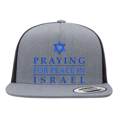 PRAYING FOR PEACE IN ISRAEL Star of David Blue Flat Bill Trucker Hat