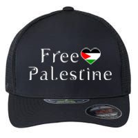 Palestine Free Palestine Free Gaza Heart Flexfit Unipanel Trucker Cap