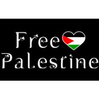 Palestine Free Palestine Free Gaza Heart Bumper Sticker