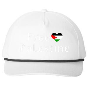 Palestine Free Palestine Free Gaza Heart Snapback Five-Panel Rope Hat