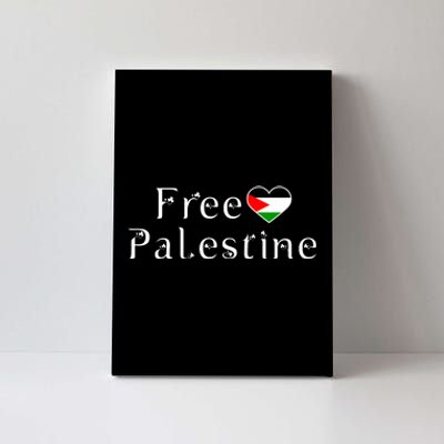 Palestine Free Palestine Free Gaza Heart Canvas