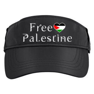 Palestine Free Palestine Free Gaza Heart Adult Drive Performance Visor