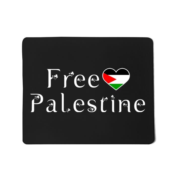 Palestine Free Palestine Free Gaza Heart Mousepad