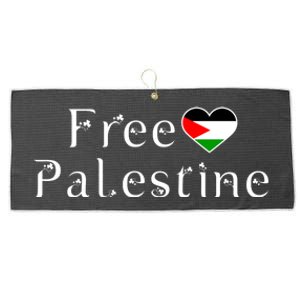 Palestine Free Palestine Free Gaza Heart Large Microfiber Waffle Golf Towel