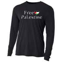 Palestine Free Palestine Free Gaza Heart Cooling Performance Long Sleeve Crew