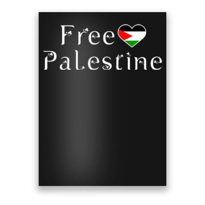 Palestine Free Palestine Free Gaza Heart Poster