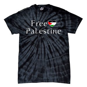 Palestine Free Palestine Free Gaza Heart Tie-Dye T-Shirt