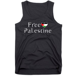 Palestine Free Palestine Free Gaza Heart Tank Top