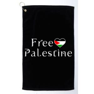 Palestine Free Palestine Free Gaza Heart Platinum Collection Golf Towel