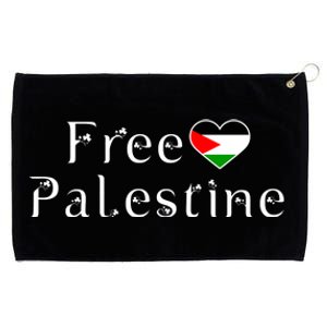 Palestine Free Palestine Free Gaza Heart Grommeted Golf Towel